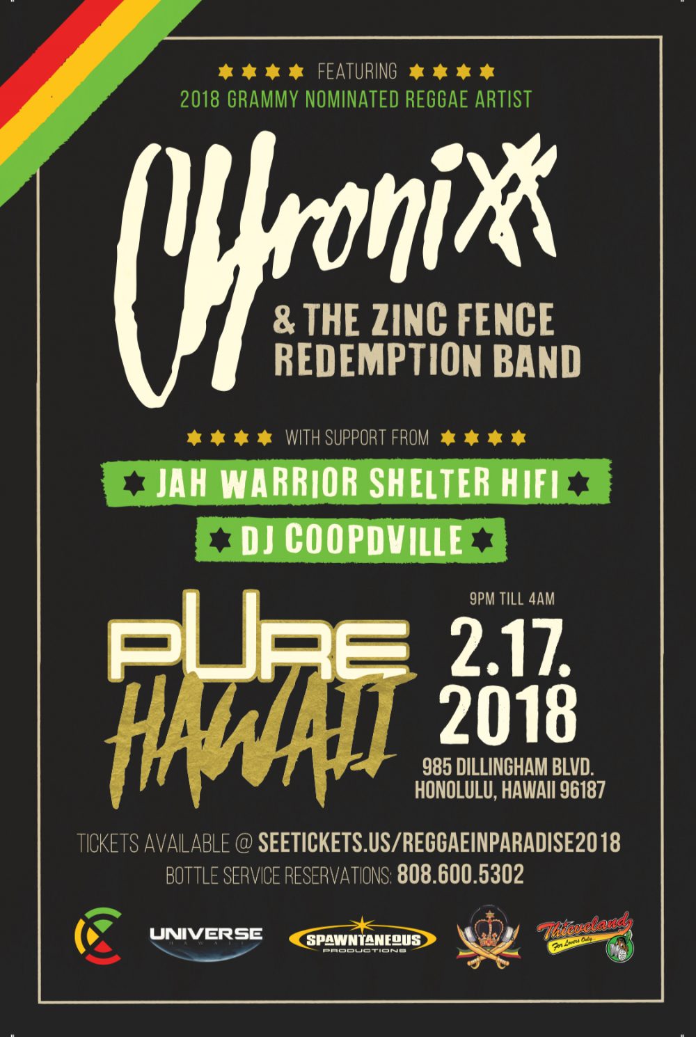 Chronixx to perform in Hawaii